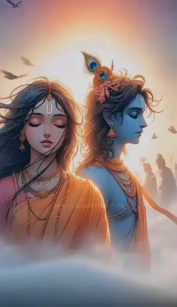 aesthetic radha krishna dp