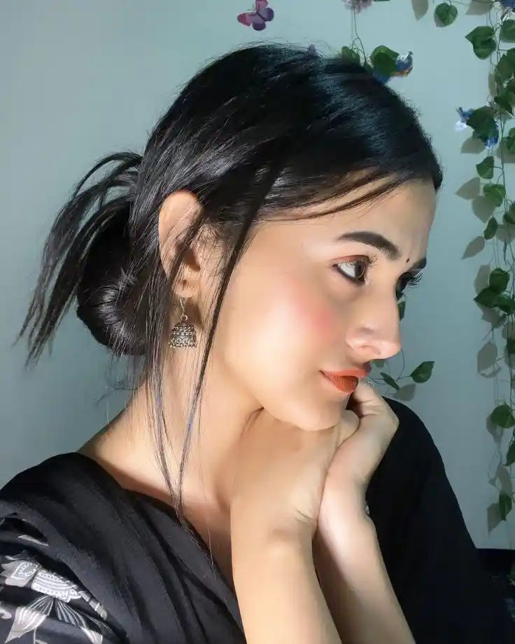 black dress hide face girl pic