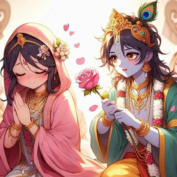 cartoon radha krishna images