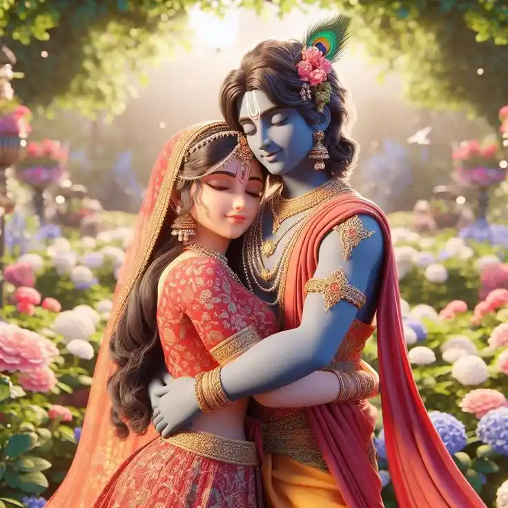cartoon radha krishna images