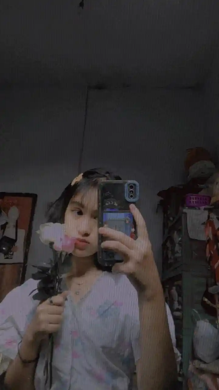 hide face girl pic black dress