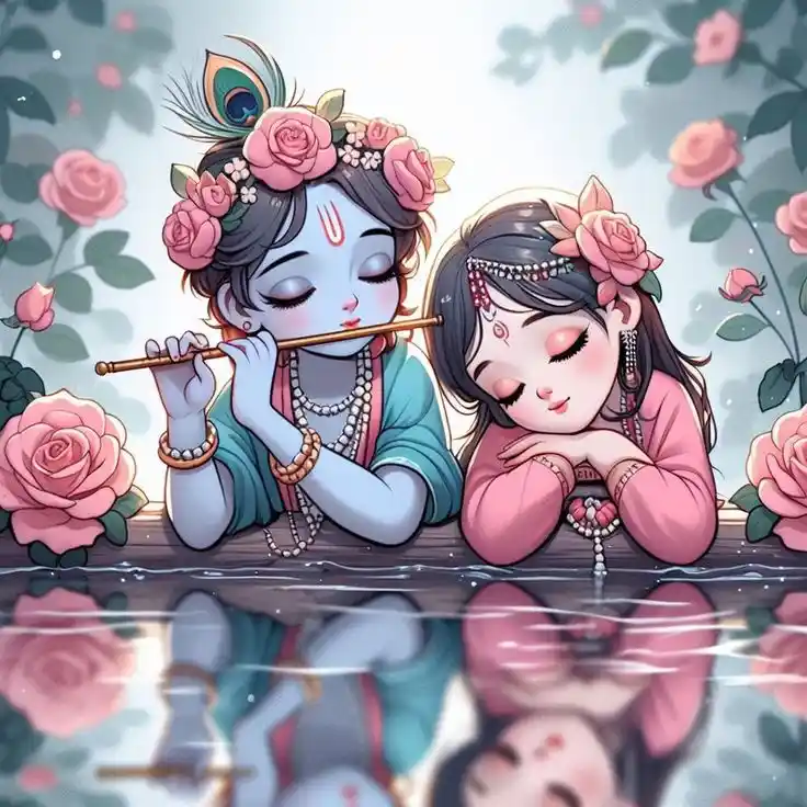 radha krishna animated images for dp
