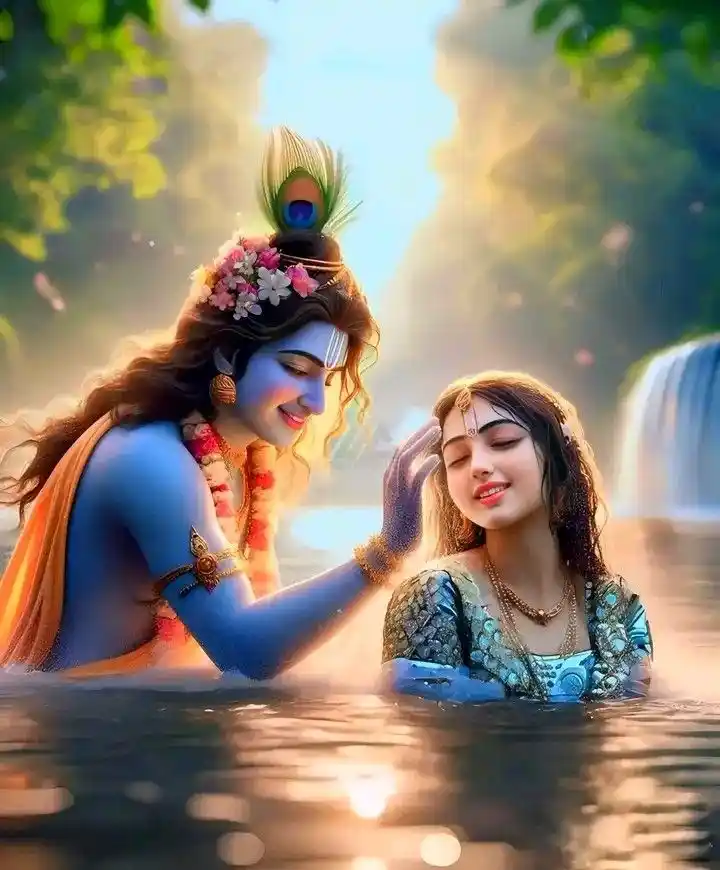 radha krishna anime dp girl
