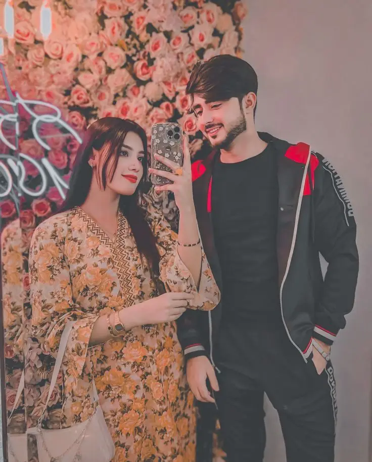 couple dp black dress